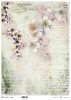 Seria Flower Post - White, Kwiatowa Poczta w bieli, kwiaty owocowe, pismo, napisy, listy, kolaż*Series Flower Post - White, Flower Post in White, fruit flowers, writing, inscriptions, letters, collage